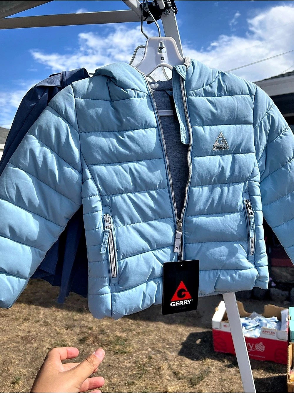 Gerry Kids' Jersey Lined Jacket Boys Blue Puffer Jacket Size 3T